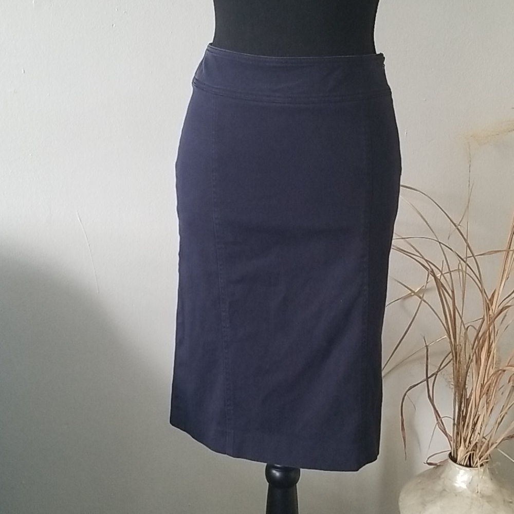 Burberry Navy Pencil Skirt for Women